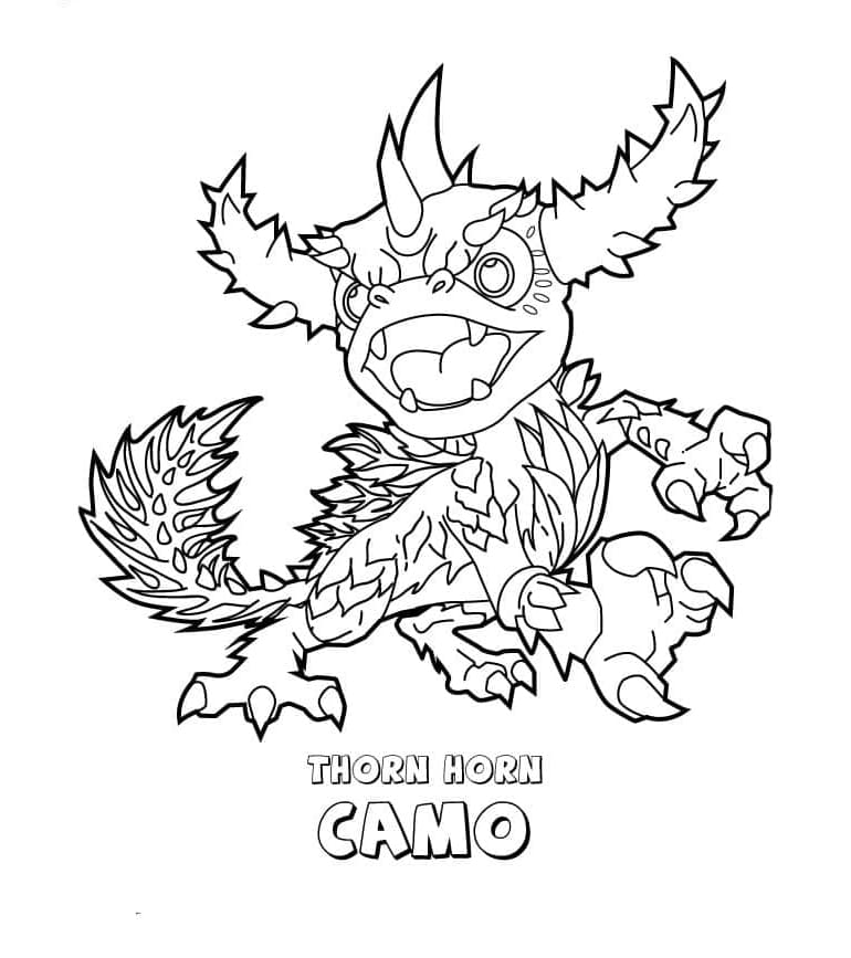 Skylanders Camo Free Printable Coloring Page