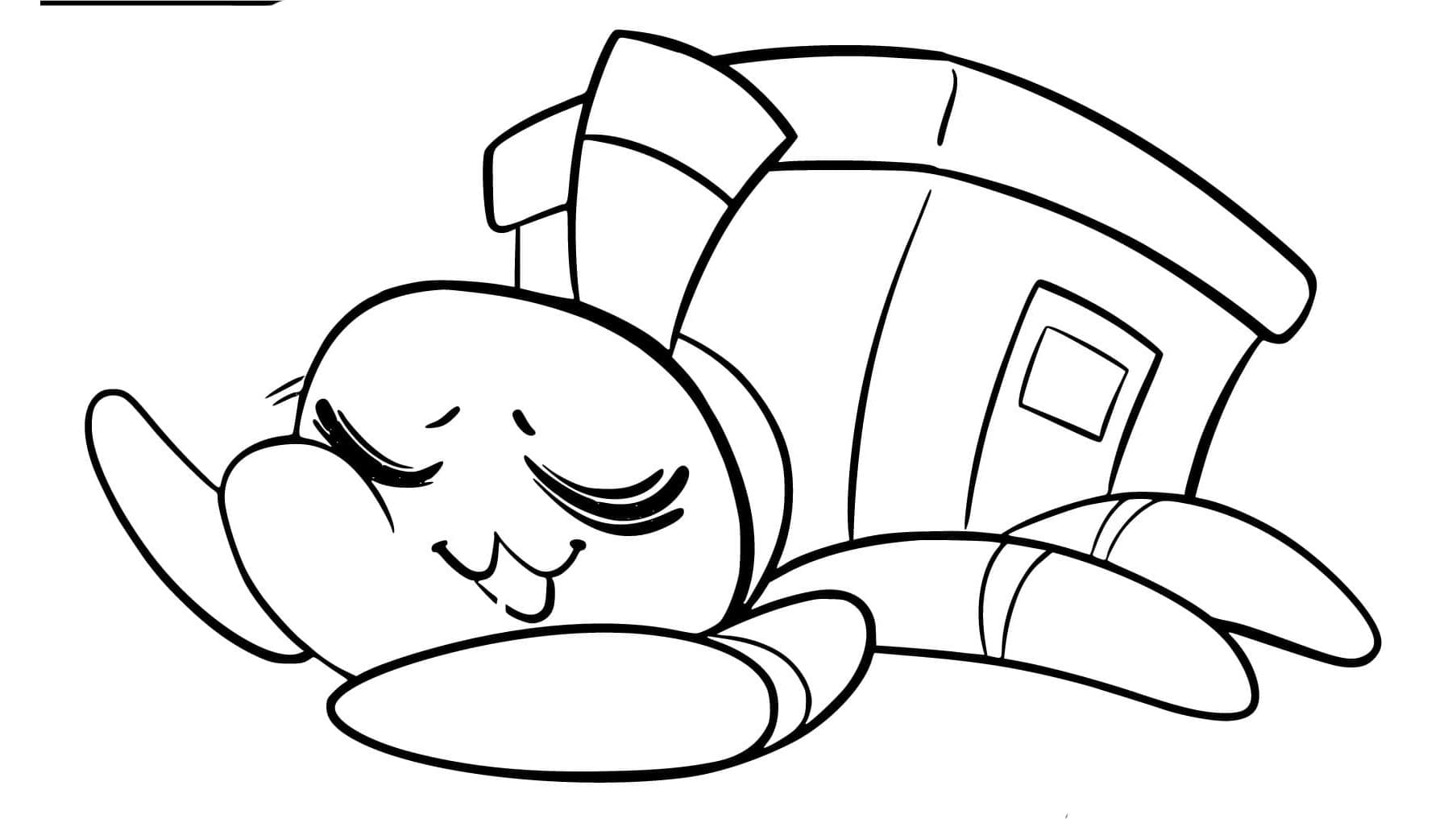 Slumbering Choo-Choo Charles Dream Coloring Page