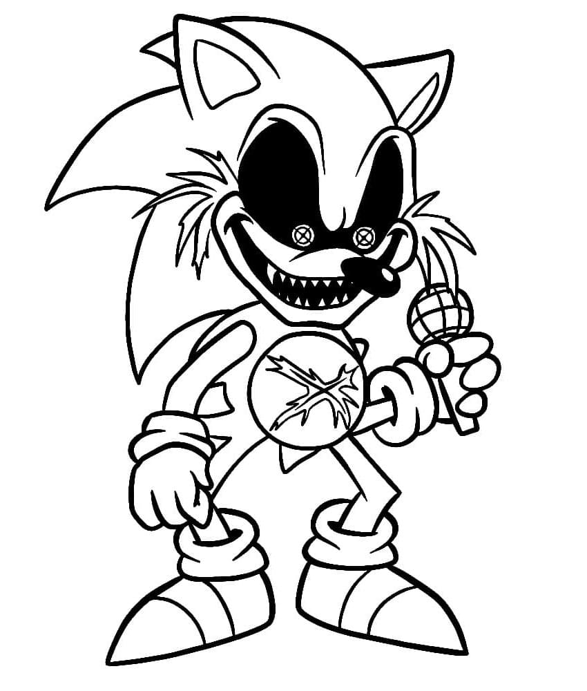 Sonic Exe Adventure Coloring Page