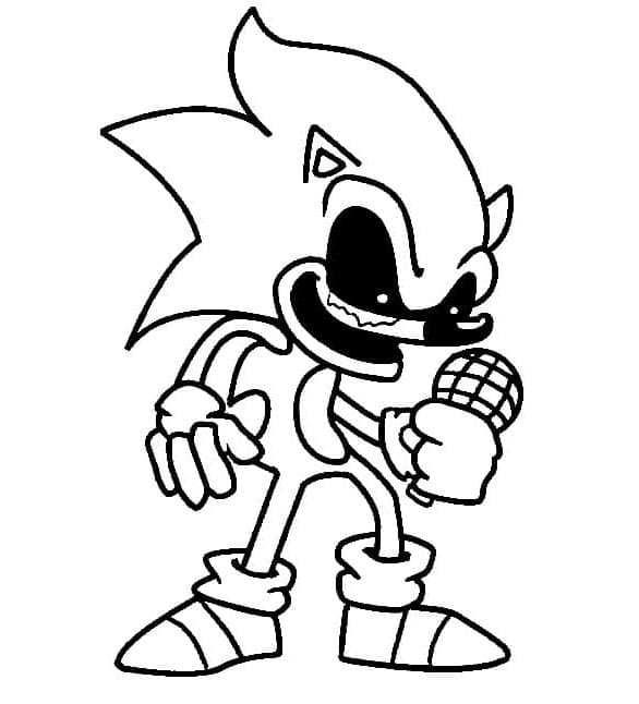 Sonic Exe Free Printable Coloring Page