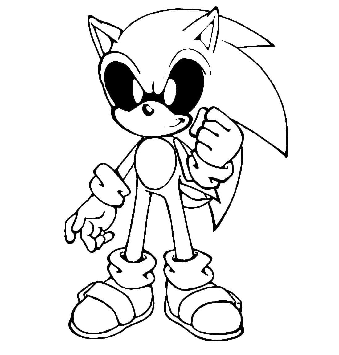 Sonic Exe Freedom Run Coloring Page