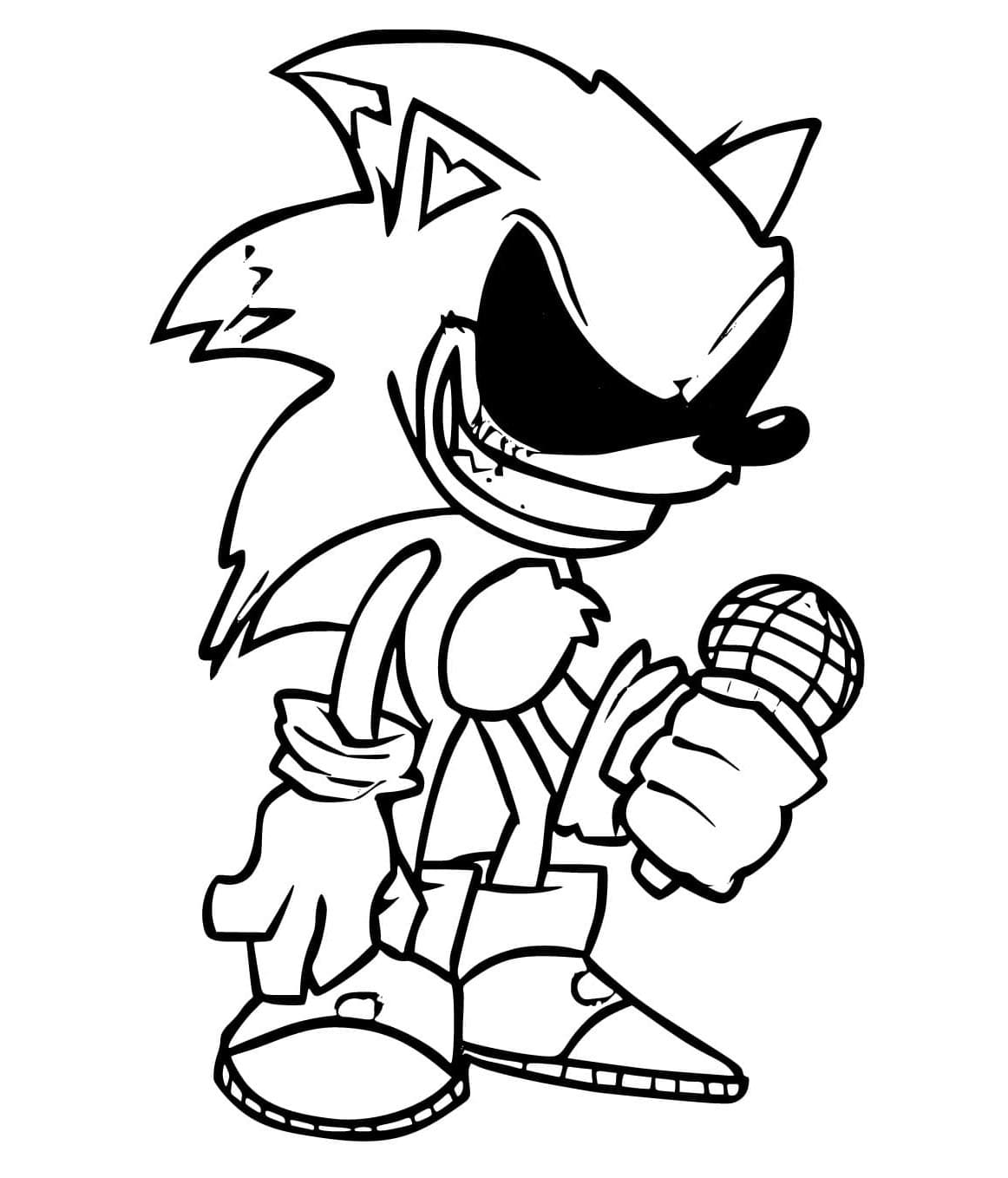 Sonic Exe Friday Night Funkin Coloring Page