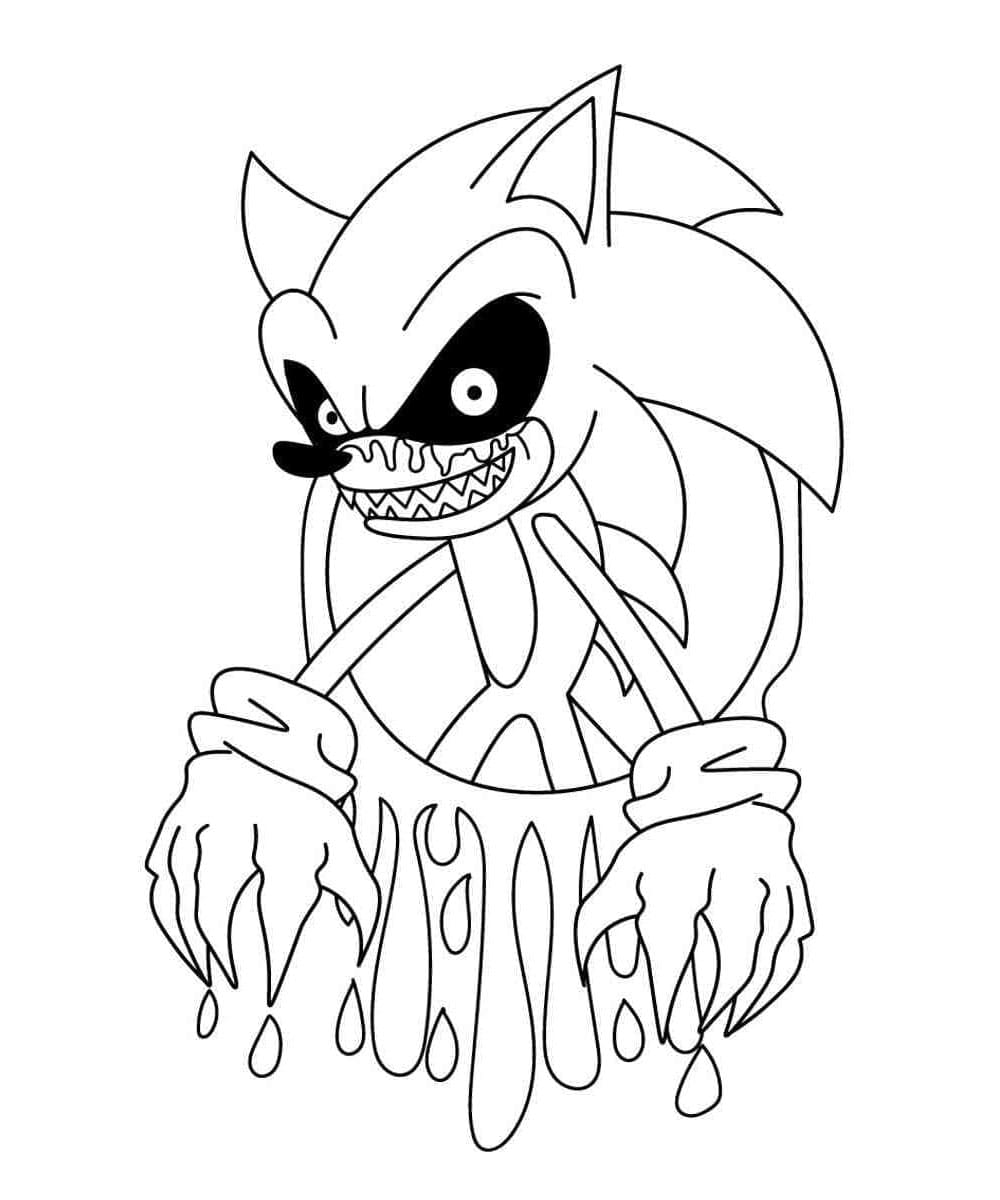 Sonic Exe Game Printout Coloring Page