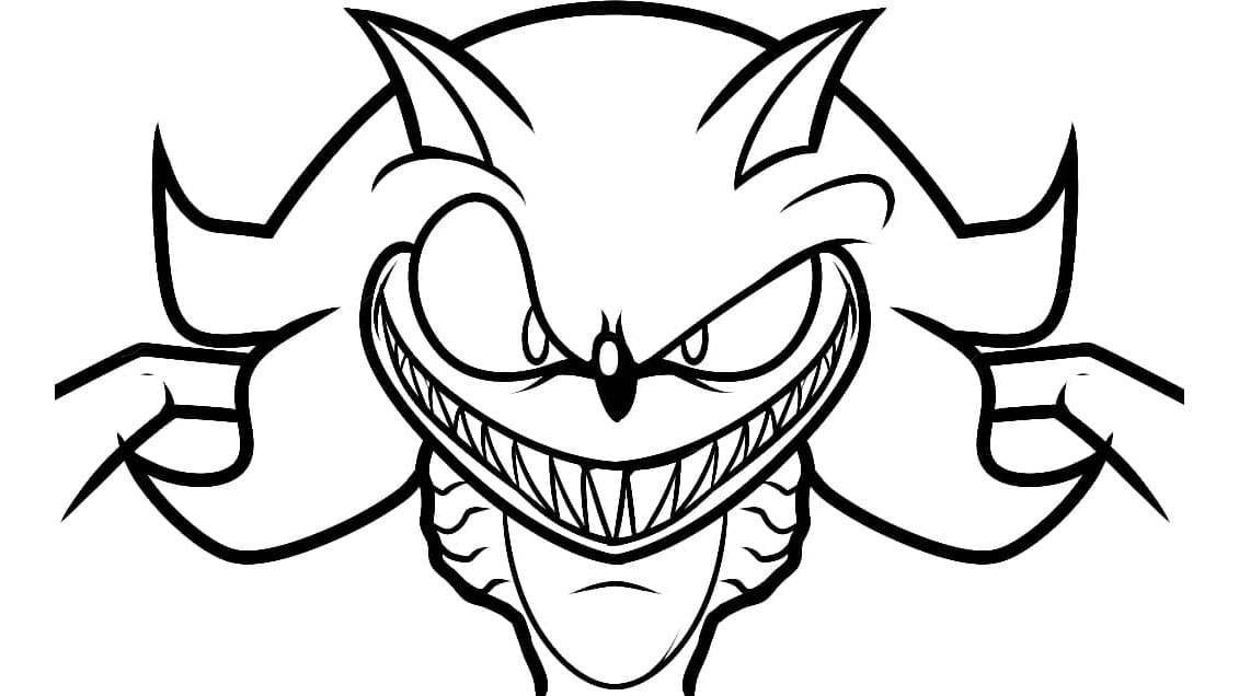 Sonic Exe Illustration Coloring Page