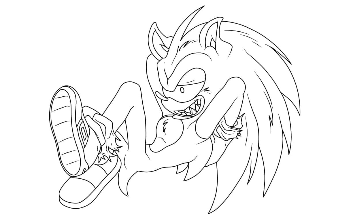 Sonic Exe Malevolence Printable Coloring Page