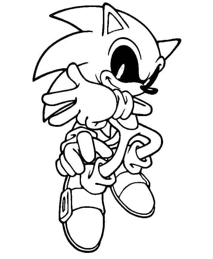 Sonic Exe Printable Art Coloring Page