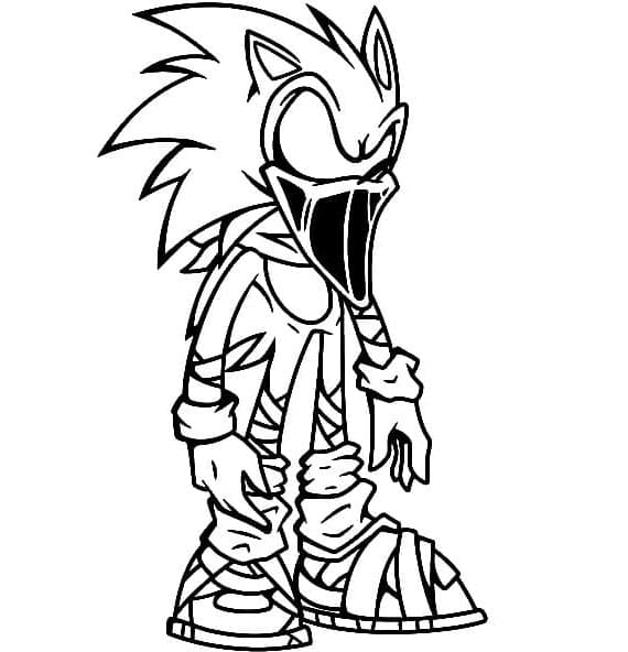 Sonic Exe Printout Coloring Page