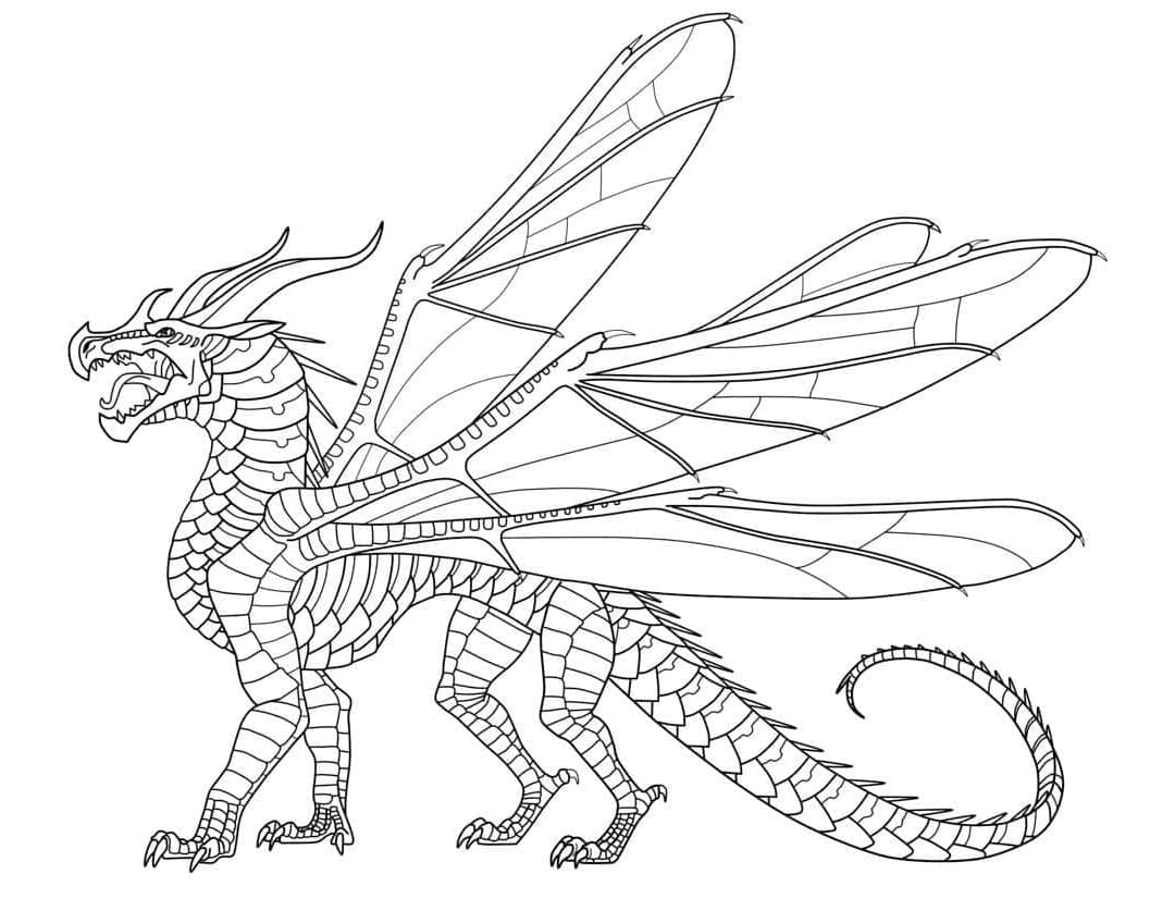 Spectral Guardian Wings of Fire Coloring Page