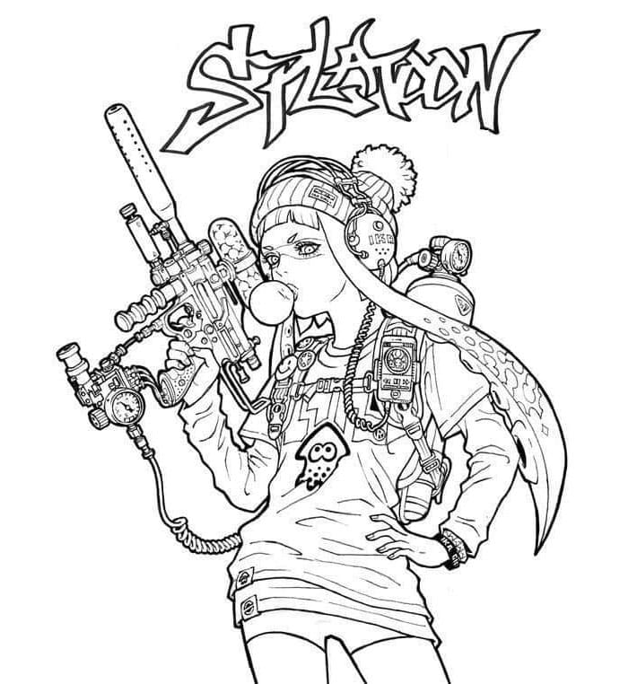 Splatoon The Ultimate Paintball Experience Coloring Page