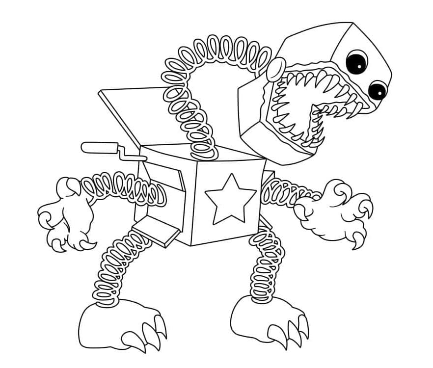 Spooky Boxy Coloring Page