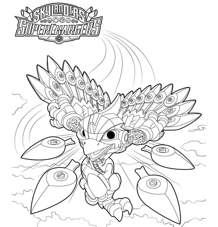 Stormblade Skylanders Free Printable Coloring Page