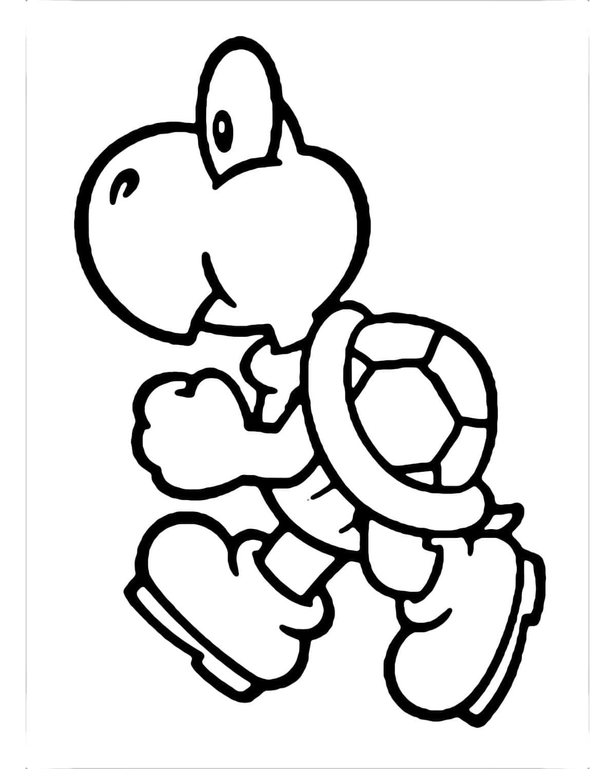 Strolling Koopa Coloring Page