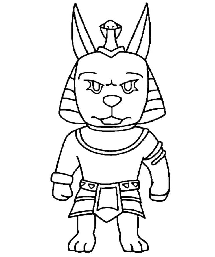 Stumble Guys Anubis' Obstacle Odyssey Coloring Page