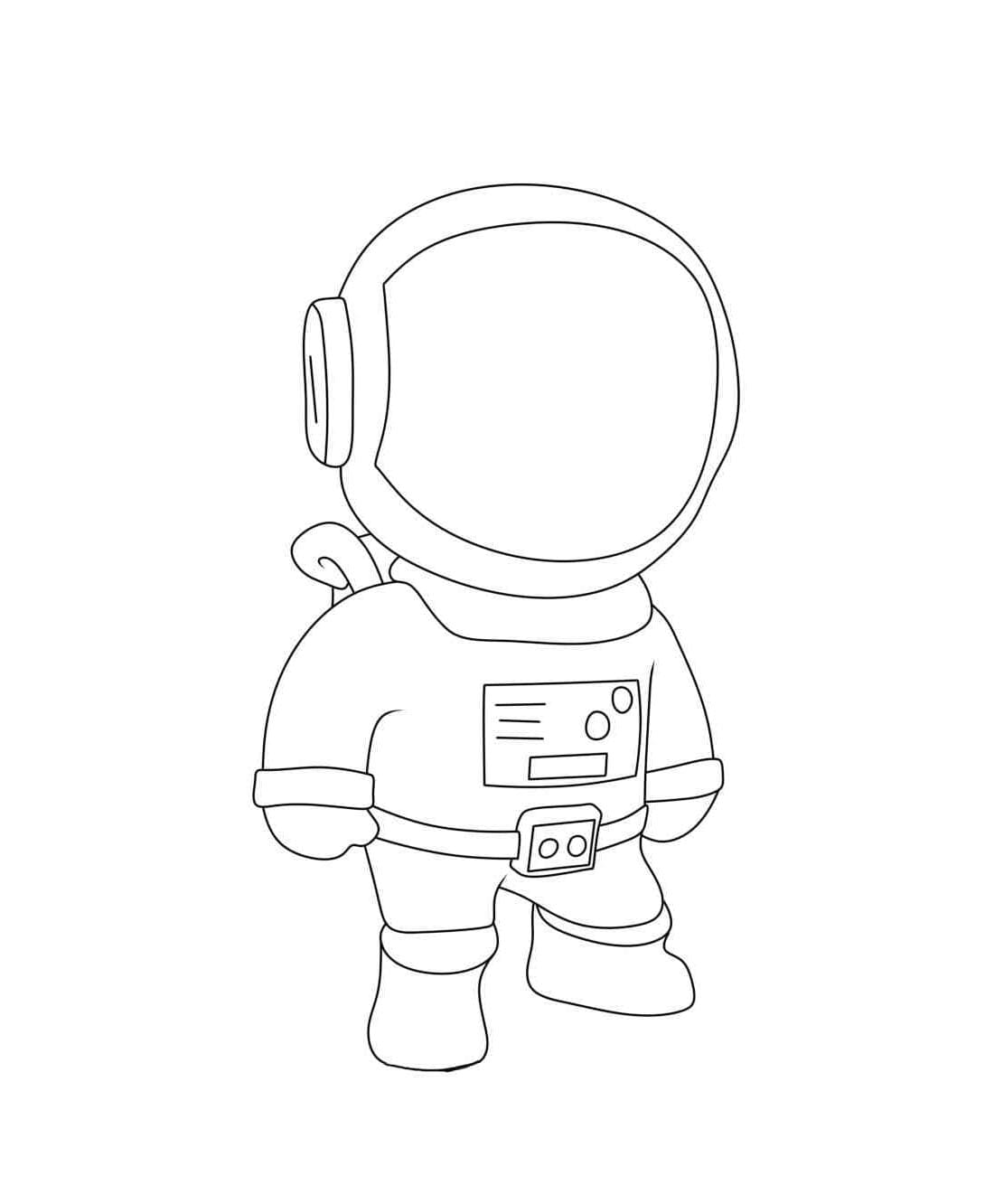 Stumble Guys Astronaut Cosmic Challenges Coloring Page