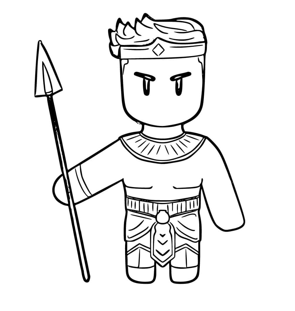 Stumble Guys Character Craziness Coloring Page