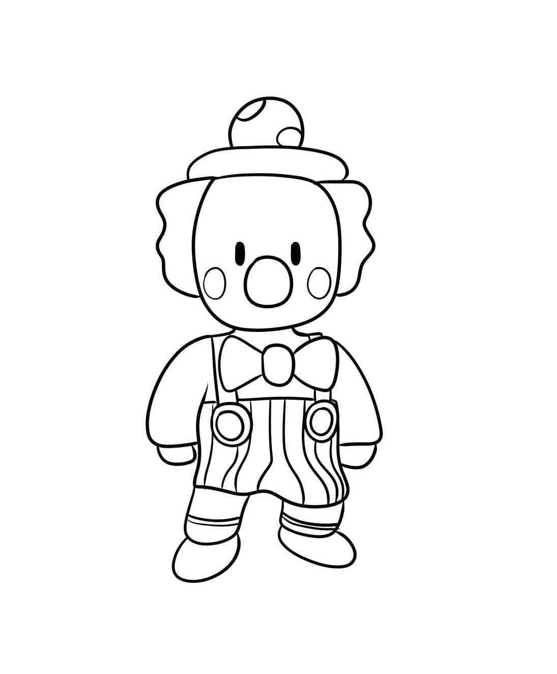 Stumble Guys Clown Bozo Bonanza Coloring Page