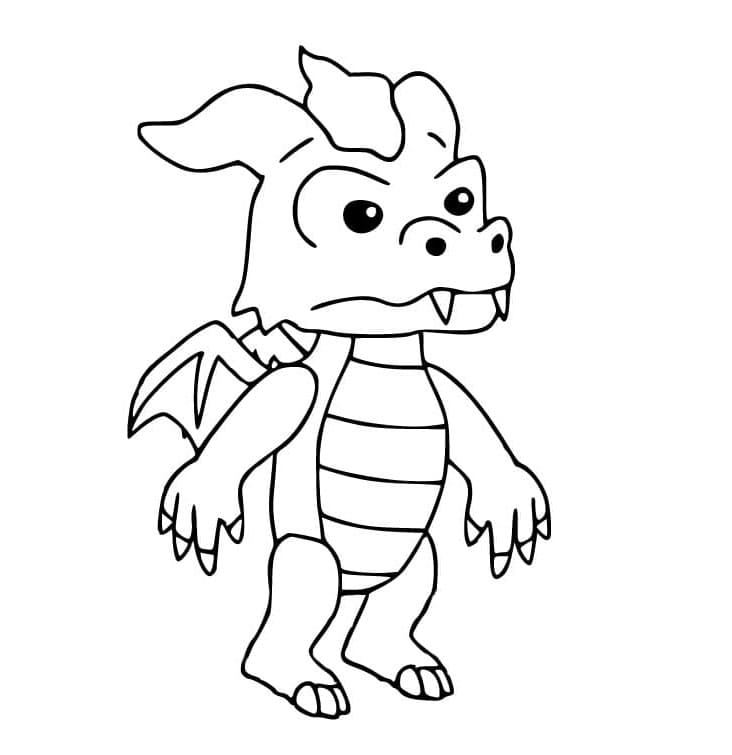 Stumble Guys Dragon Rampage Coloring Page