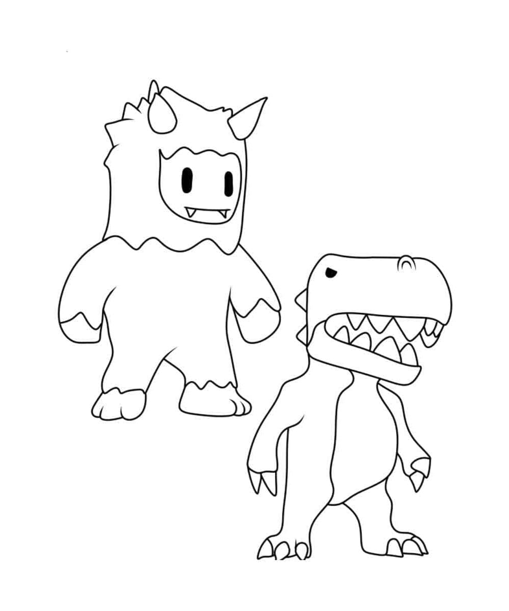 Stumble Guys Fun Run Challenges Coloring Page