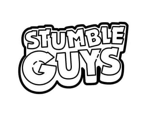 Stumble Guys Logo Rush Coloring Page