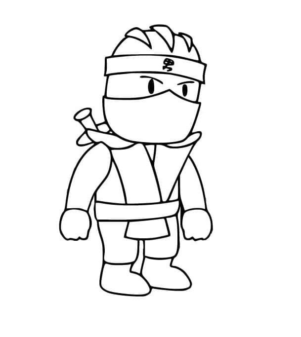 Stumble Guys Ninja Shadow Dash Coloring Page