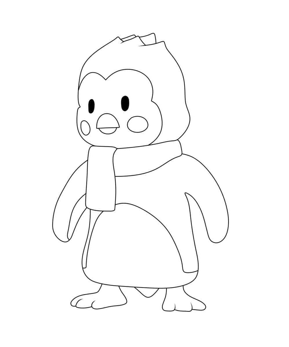 Stumble Guys Penguin Madness Coloring Page