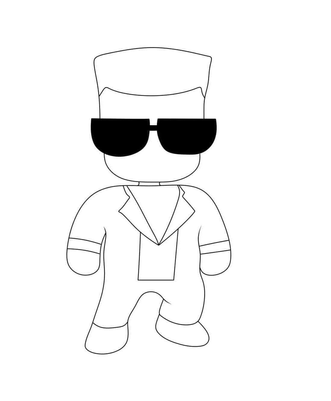 Stumble Guys Print and Play Edition Coloring Page