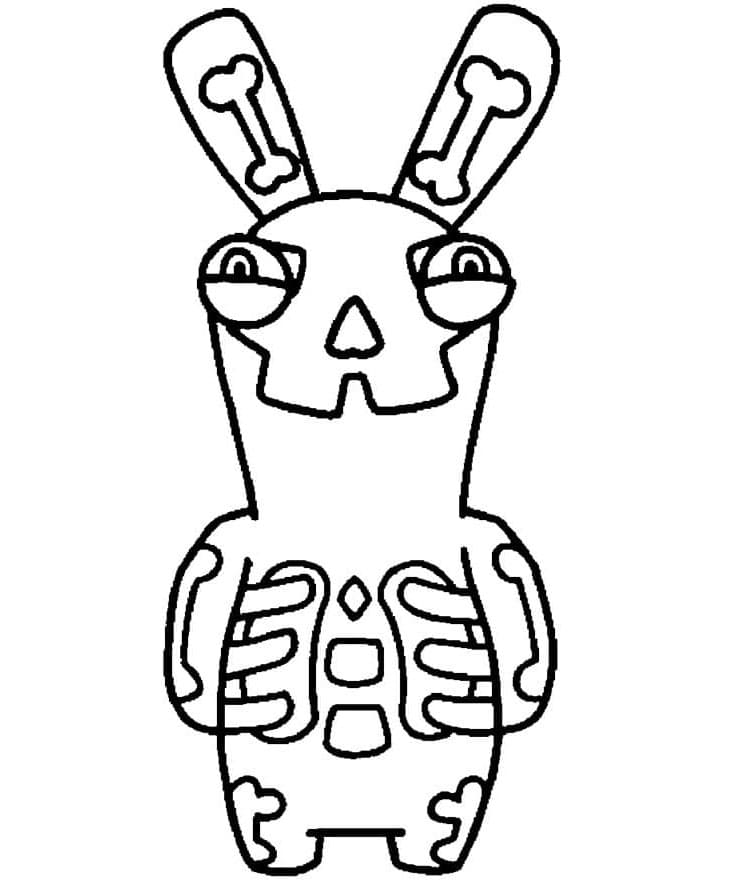 Stumble Guys Skeleton Rabbids Coloring Page