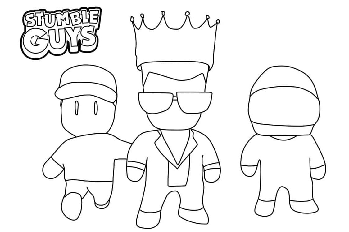 Stumble Guys Wacky Obstacle Run Coloring Page