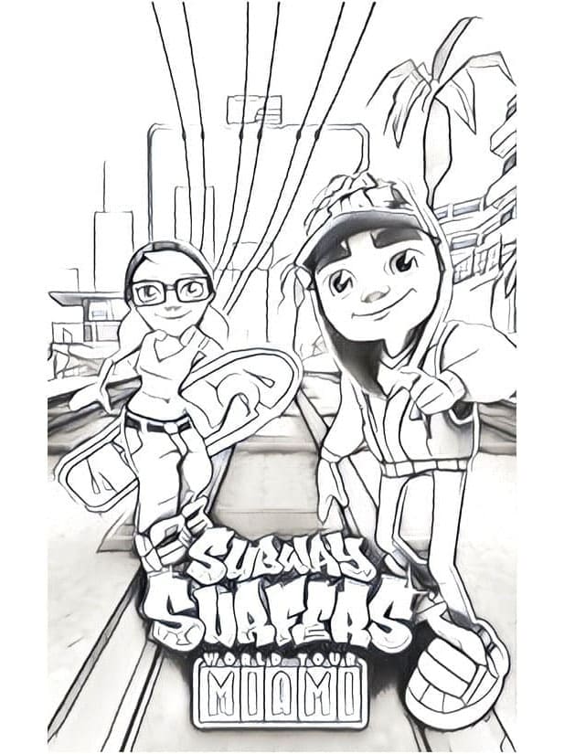 Subway Surfers Coloring Pages