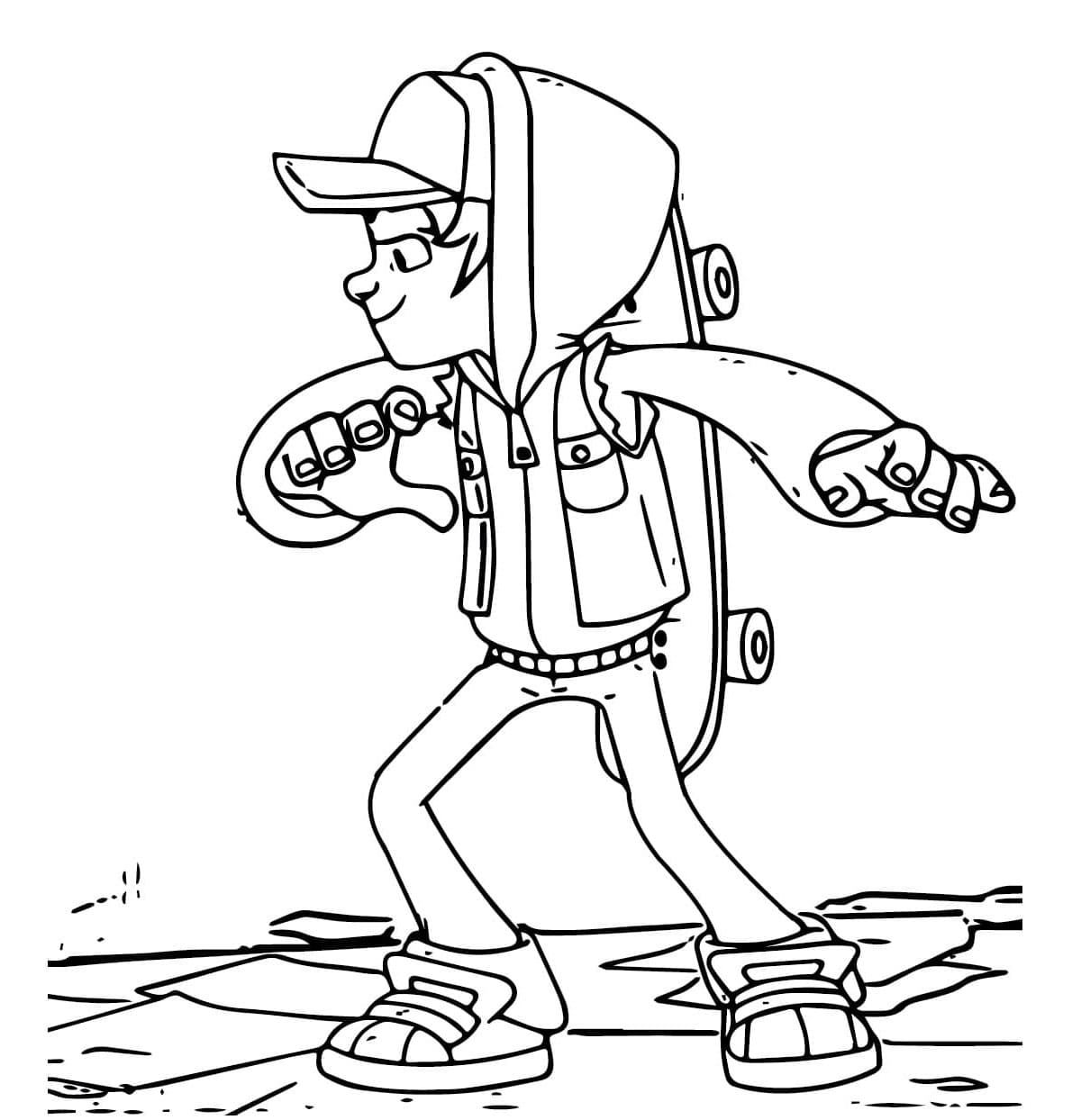 Subway Surfers Kids Edition Giveaway Coloring Page