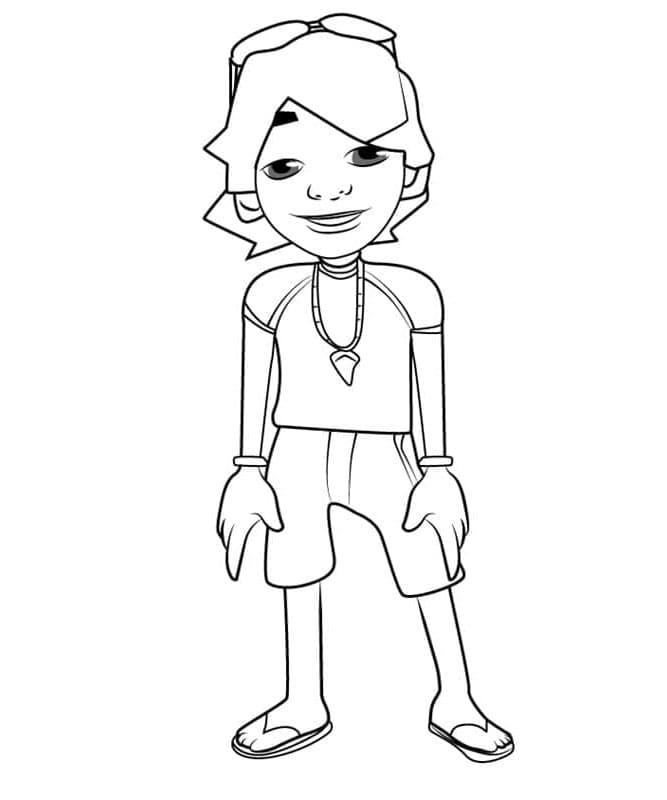 Subway Surfers Skater Brody Coloring Page