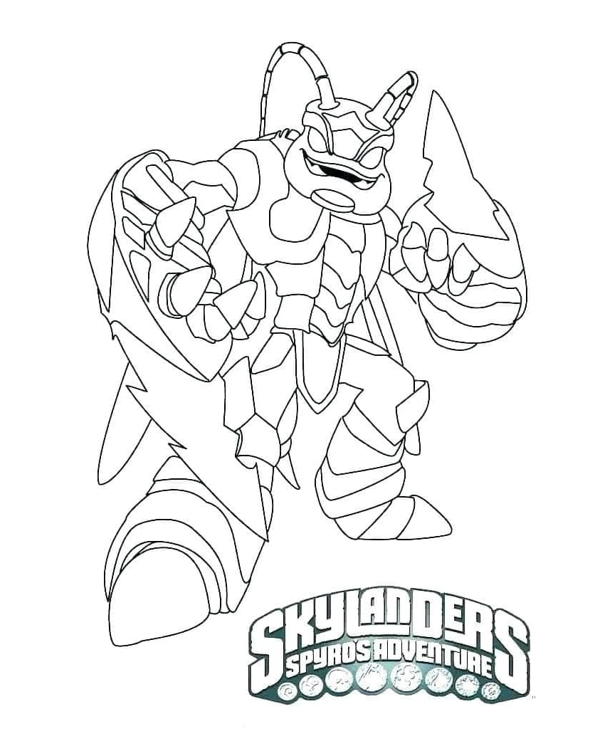 Swarm Skylanders Free Printable Coloring Page