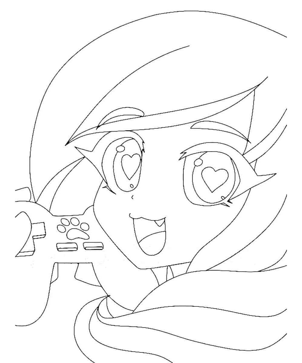 Sweetheart Aphmau Coloring Page