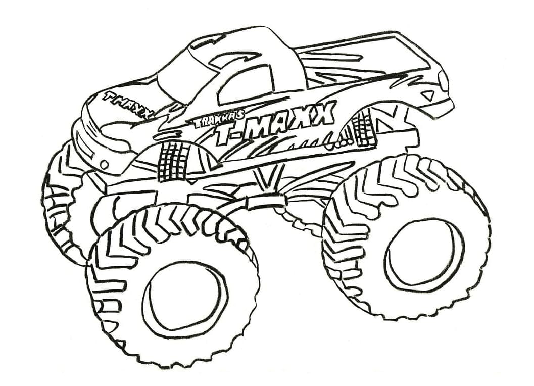 T-Maxx Monster Free Printacle Coloring Page