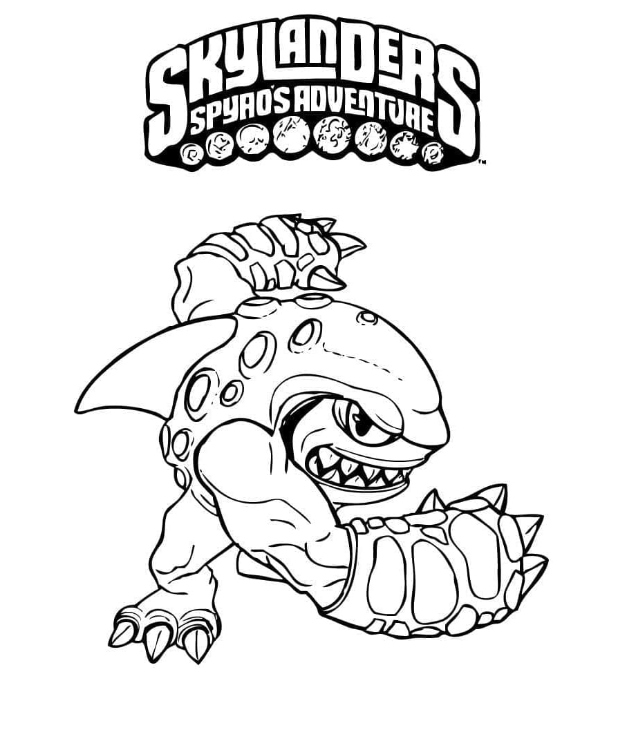 Terrafin Skylanders Free For Kids Coloring Page