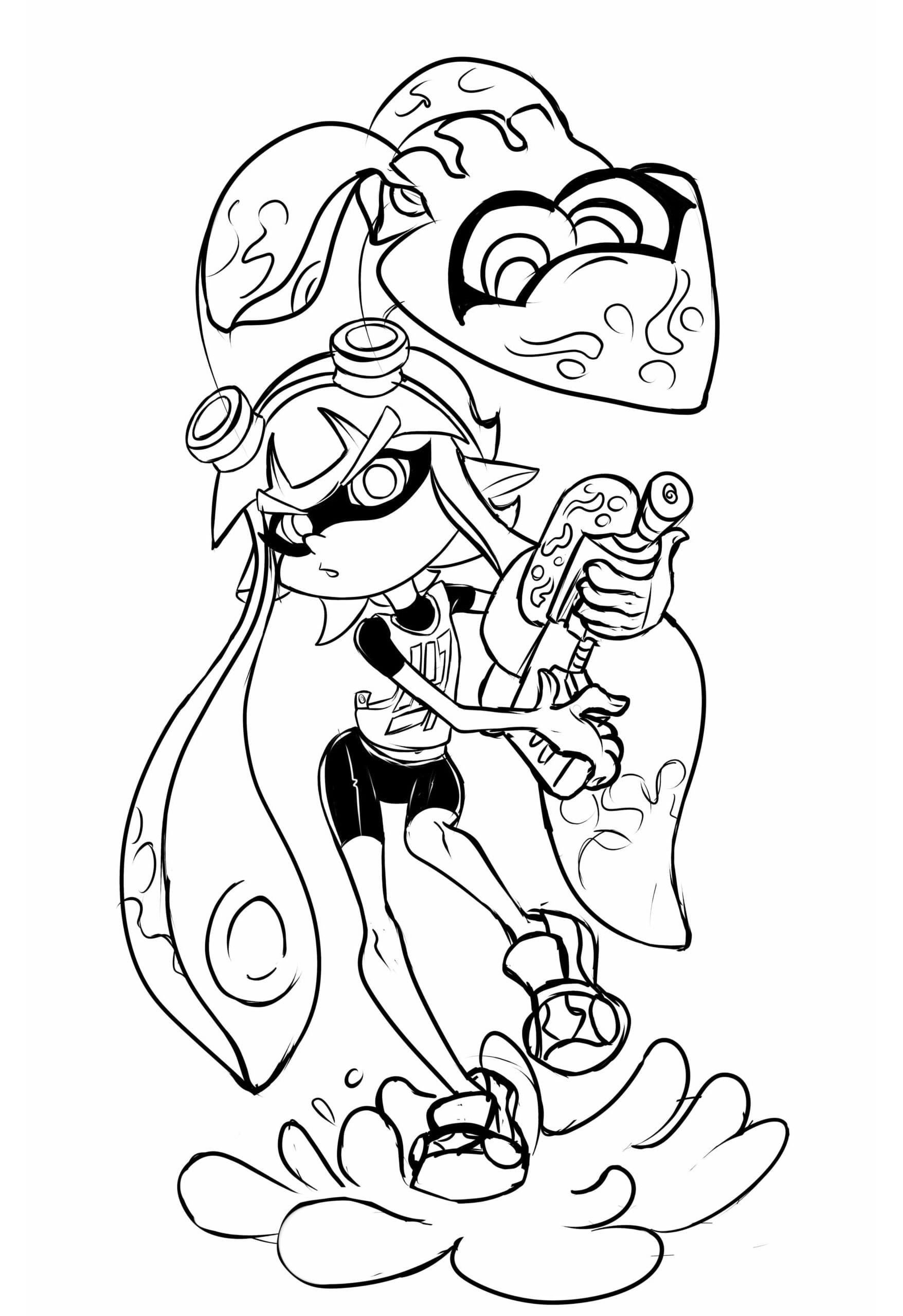 The Squid's Everlasting Aid in Times of Trouble Coloring Page