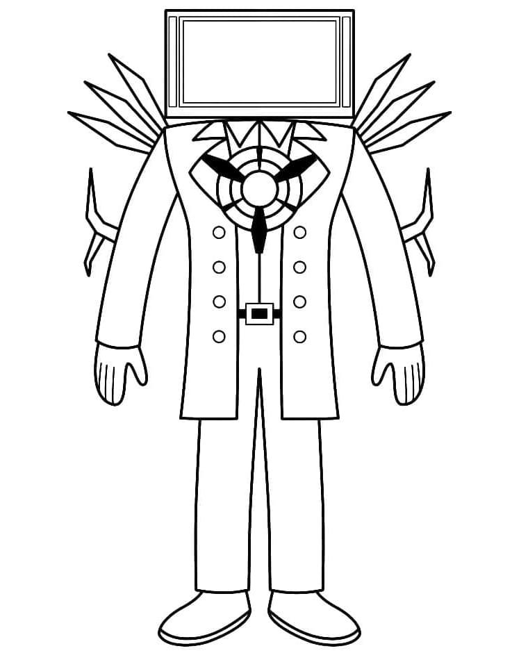 Titan TV Man Free For Kids Coloring Page