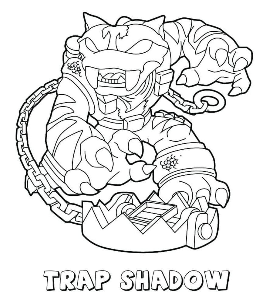 Trap Shadow Skylanders Free Printable Coloring Page