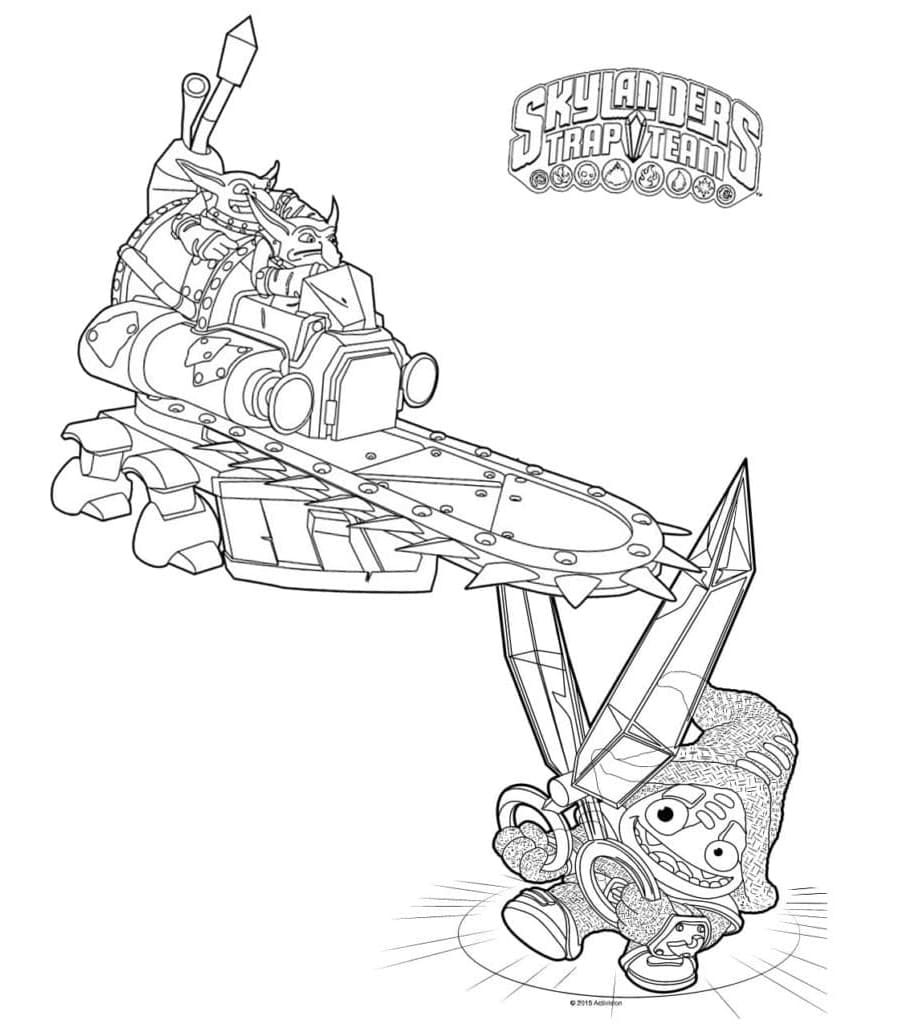 Trap Team Skylanders Free Coloring Page