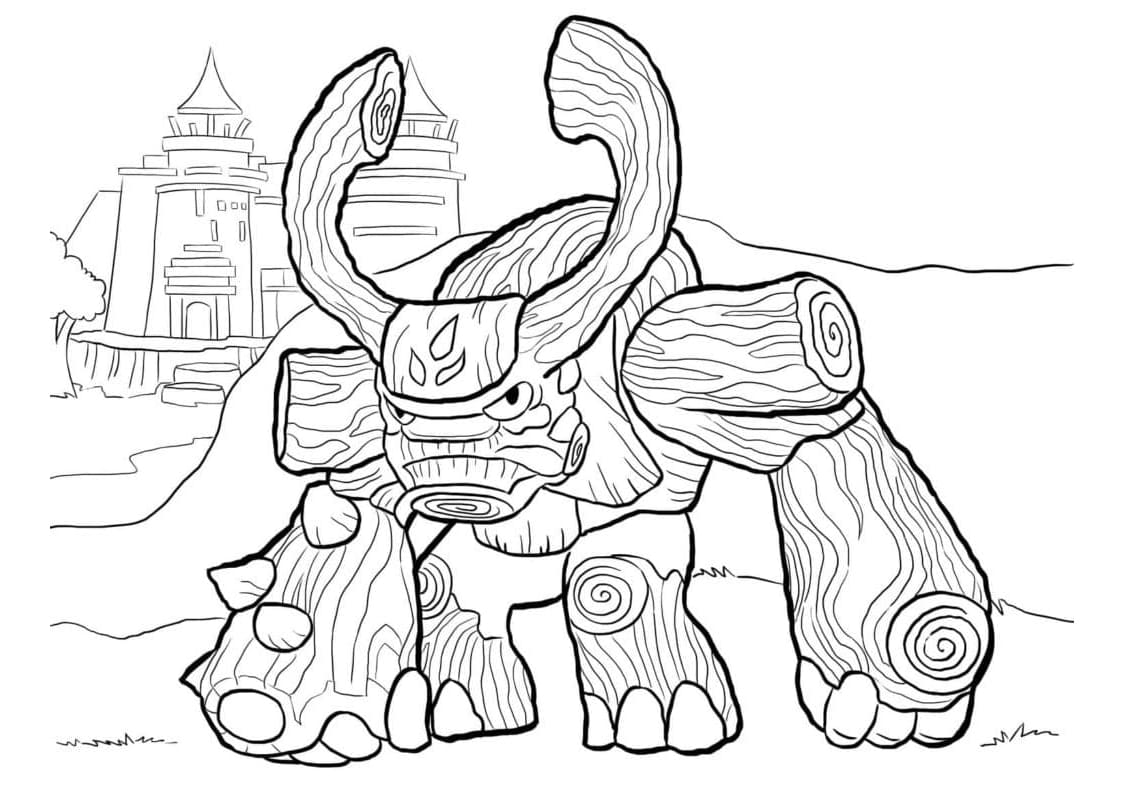 Tree Rex Skylanders Free For Kids Coloring Page