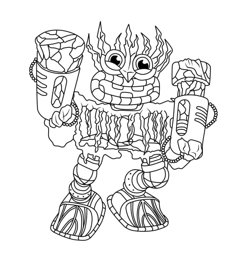 TrollEel Wubbox Cold Coloring Page