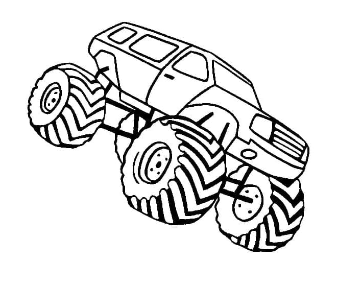 Truck Monster Free Printable Coloring Page