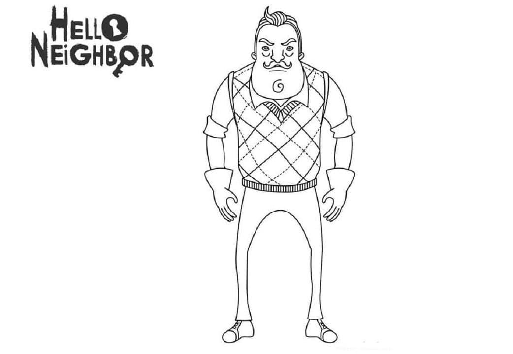 Hello Neighbor Coloring Pages