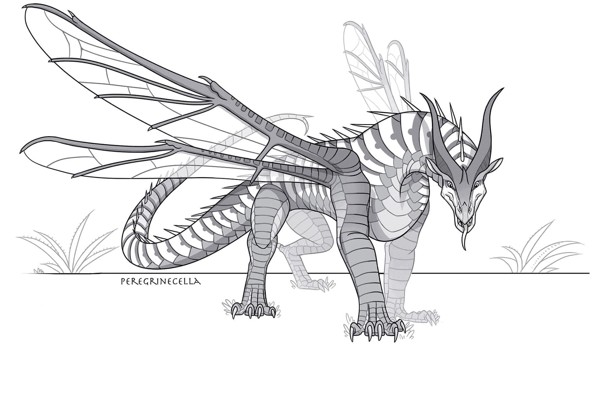 Vibrant Hivewing Blaze Wings of Fire Coloring Page