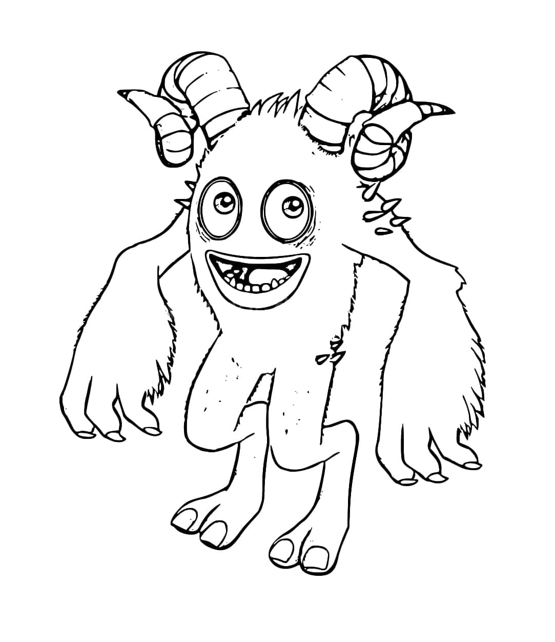 Werdos Tawkerr from My Singing Monsters Coloring Page