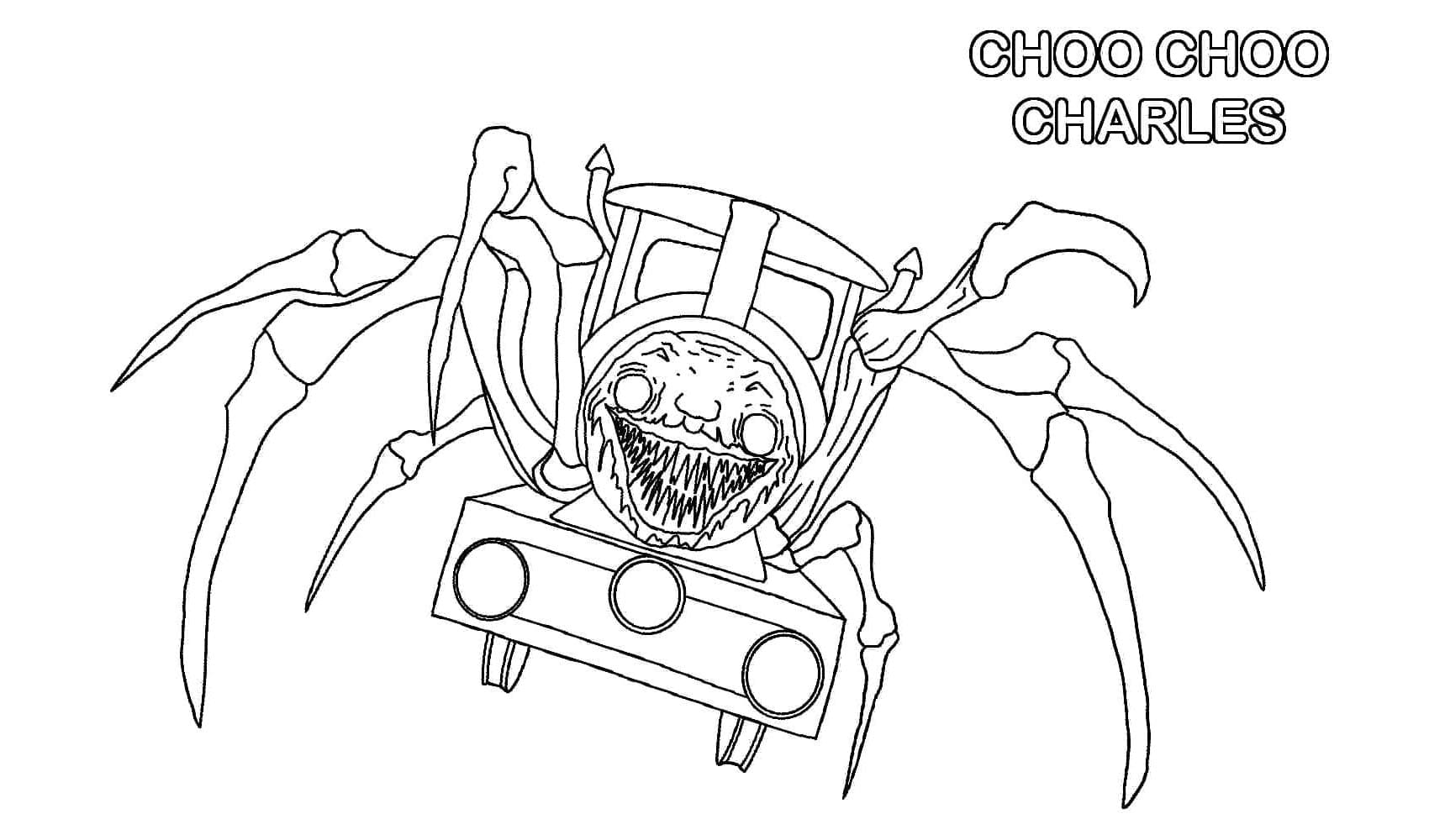 Whistleblower Choo-Choo Charles Coloring Page