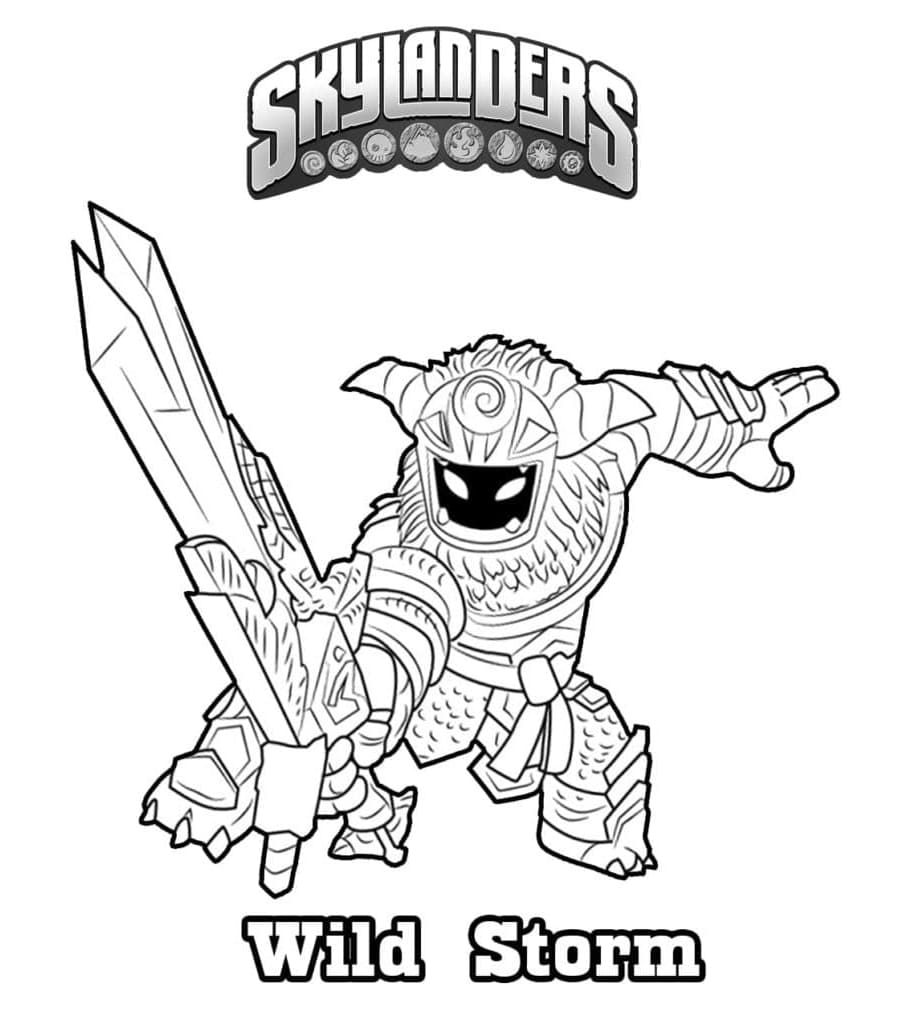 Wild Storm Skylanders Free For Kids Coloring Page