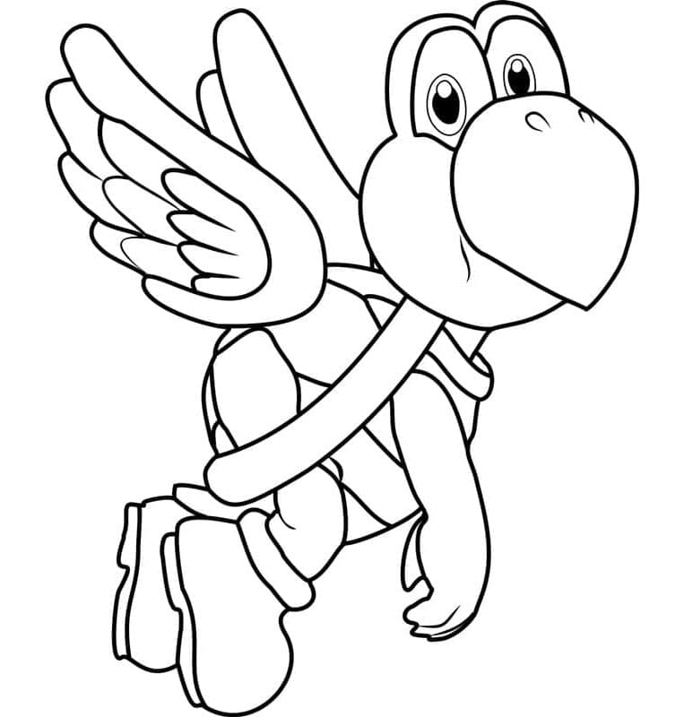 Winged Koopa Coloring Page