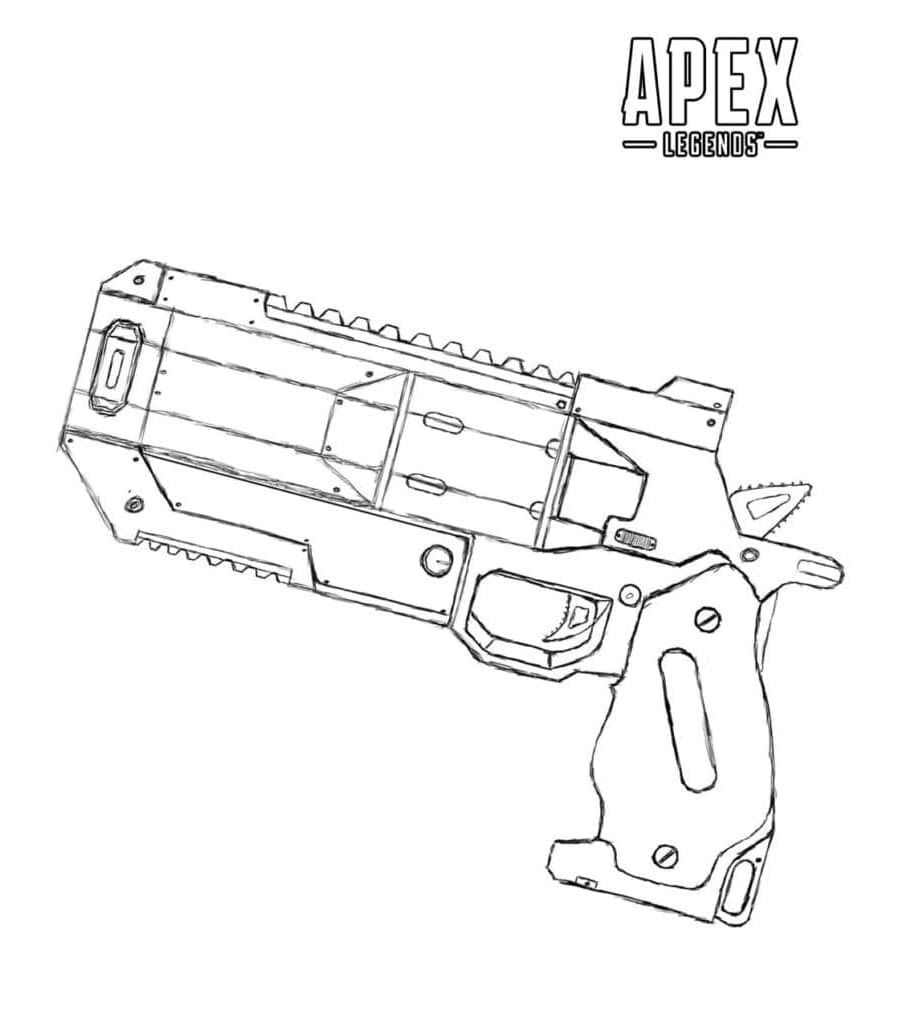 Wingman Pistol from Apex Legends Free Coloring Page