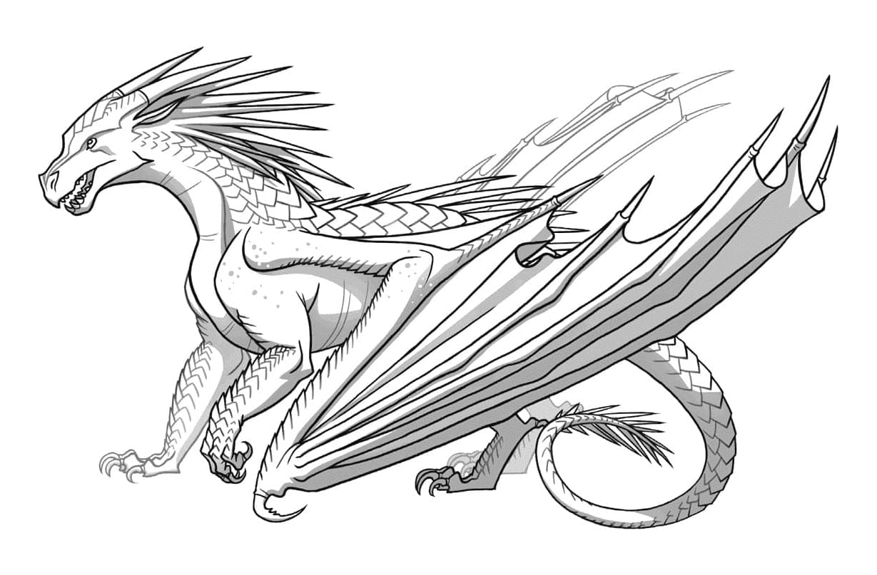 Wings of Fire Arctic Icewings Blizzard Coloring Page